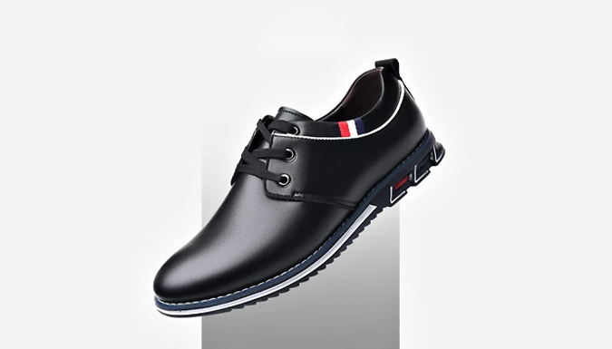 Men's PU Leather Smart Trainer Shoes - 3 Colours & 6 Sizes