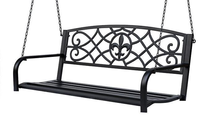 Outsunny Swinging Steel Porch Bench