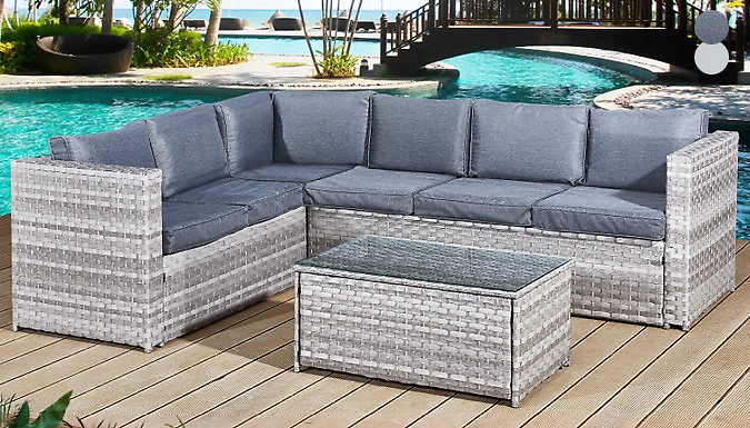 6 seater corner online garden sofa