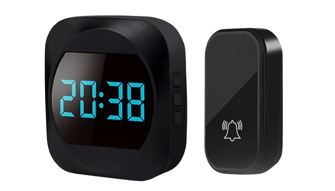 Wireless Doorbell with Time Display & Temperature