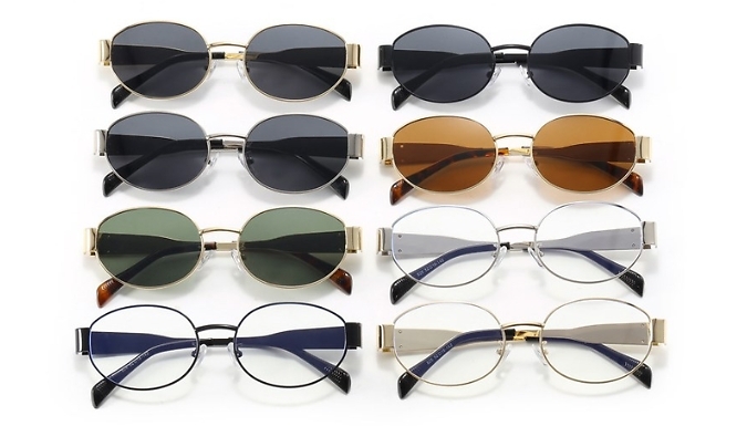 Metal Retro Oval Sunglasses - 8 Styles