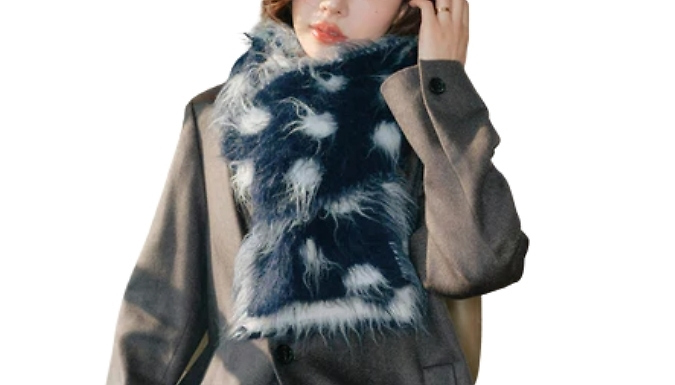 Winter Warm Fluffy Polka Dot Scarf - 4 Colours!