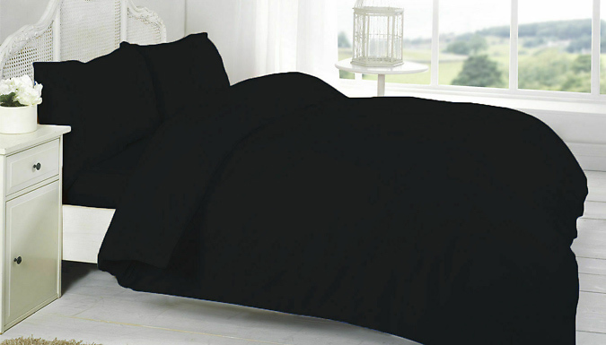 Duvet Cover With Pillowcase Bedding Set - 4 Sizes & 22 Colours