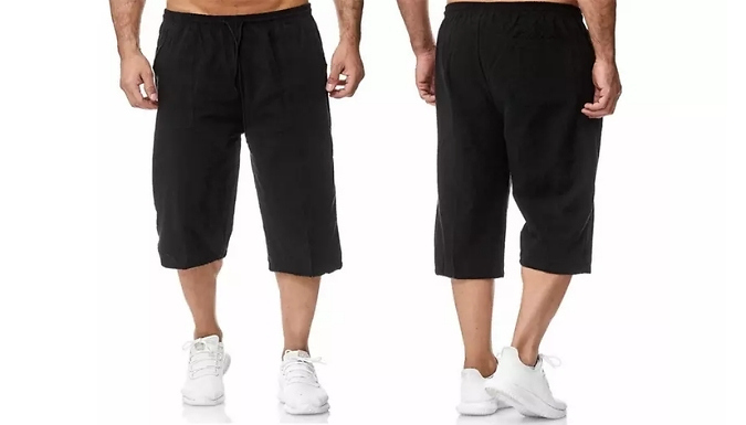 Men's Elastic Waist Linen Shorts - 6 Colours, 6 Sizes