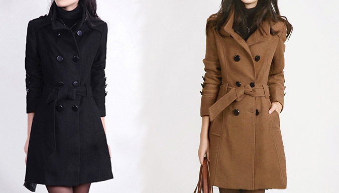 Winter Double Breasted Trench Coat - 2 Colours & 4 Colours