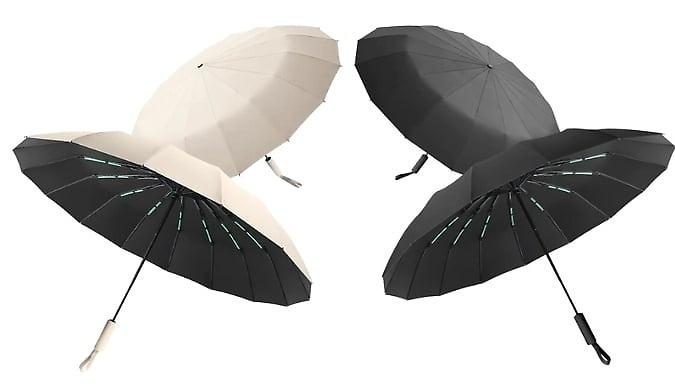16K Large Double Bones Automatic Umbrella - 6 Colours!