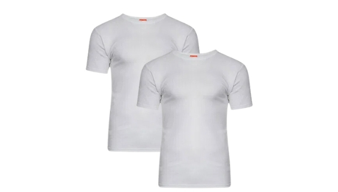 2-Pack of Men's Thermal Short Sleeve T-Shirts - 4 Colours & 5 Sizes