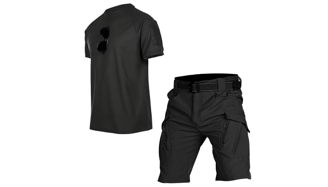 Men's Quick-Drying T-Shirt & Shorts Set - 3 Colours, 6 Sizes