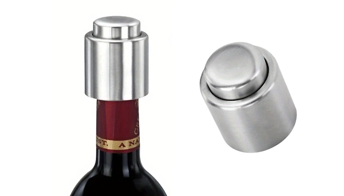 Stainless Steel Vacuum Seal Wine Stopper - 2 or 4-Pack!