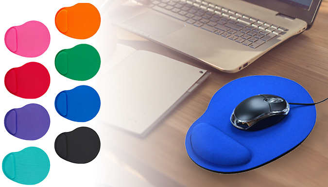 Benzbag 1 or 2 Gel Wrist Support Mouse Pads - 8 Colours
