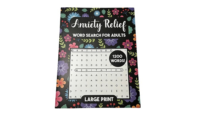 Anxiety Relief Word Search Book for Adults