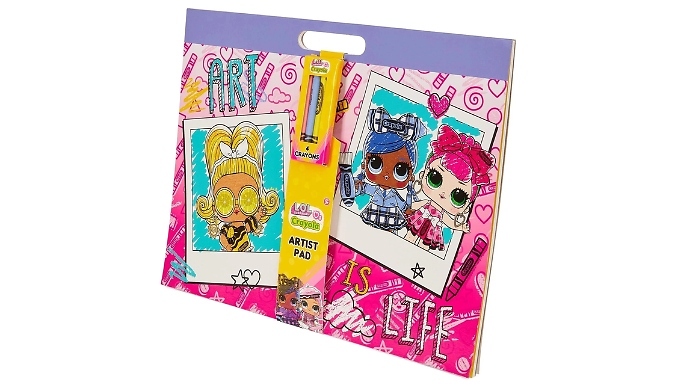 Crayola x LOL Surprise Artist Pad Set - 4 Crayola Crayons & Drawing Pad!