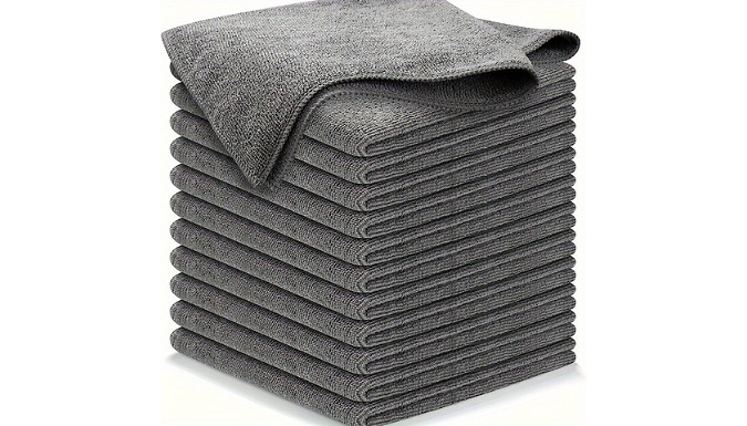 5-Pack Microfiber Cleaning Cloths - 4 Colours