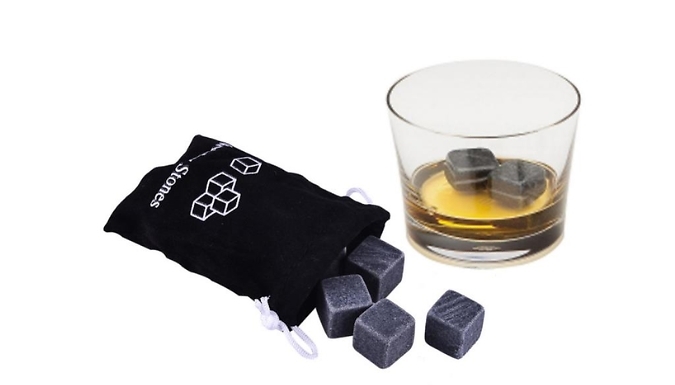 Whiskey Cooling Stones With Wooden Box