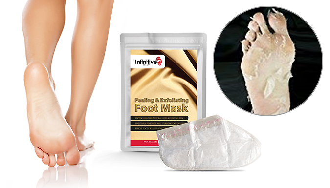 Exfoliating Foot Mask - 1 or 5 Pairs from Go Groopie IE