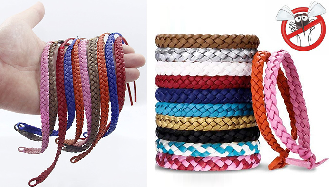 Justgiftdirect 5-Pack of Mosquito-Repellent Waterproof Bracelets