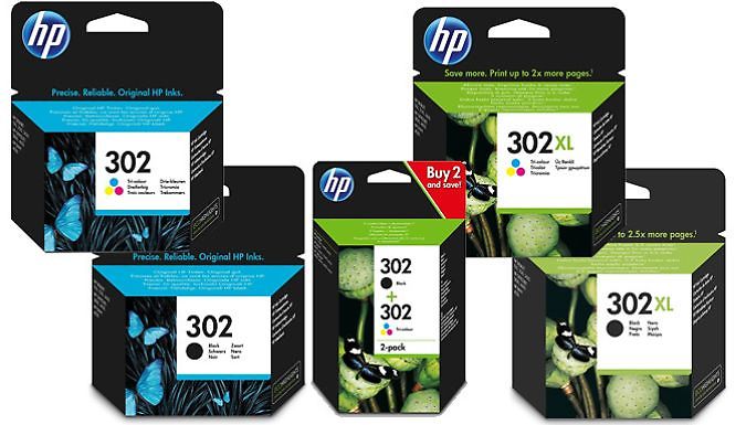 HP 302XL Black & Colour Ink Cartridge Bundle Pack