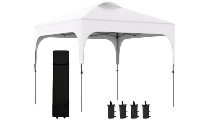 Foldable Garden Pop-Up Gazebo with Wheeled Carry Bag - 2 Colours