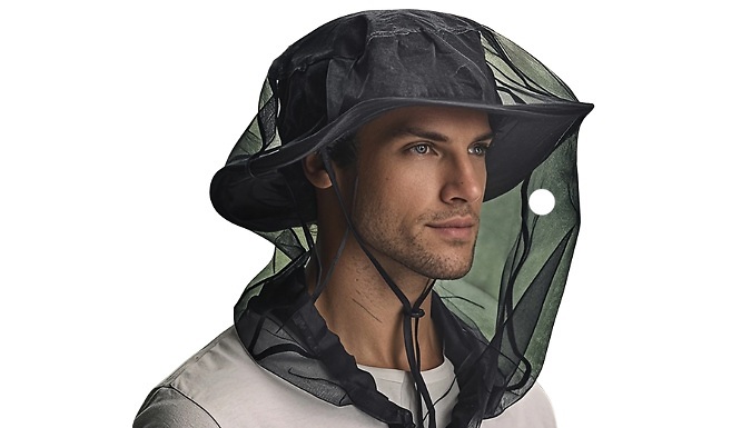 Outdoor Insect Repellent Mesh Hat Cover with Mini Carry Bag - 3 Colours