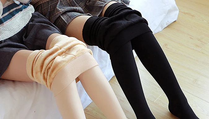 Fleece Lined Thermal Winter Tights - 2 Colours