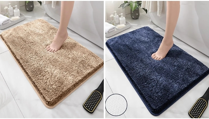 Plush Anti-Slip Bathroom Floor Mat - 4 Colours