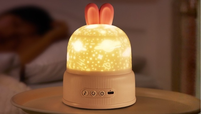 Rabbit Musical Dream Projection Night Light - 2 Colours