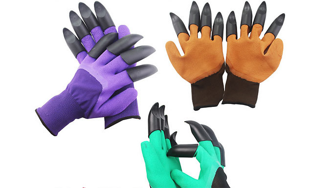 1-4 Pair Claw Gardening Gloves - 3 Colours