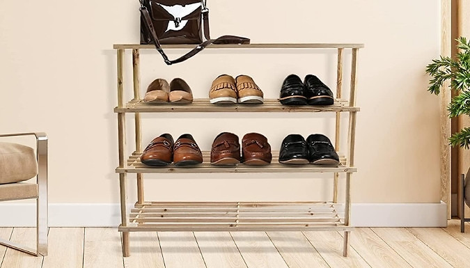 Storage Wooden Shoe Rack - 3 Sizes, 3 Colours