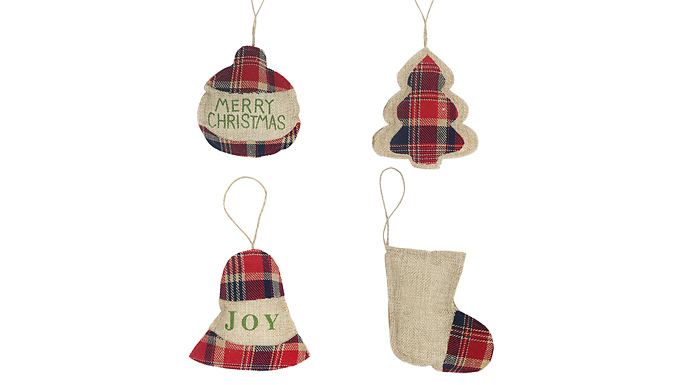 4-Piece Christmas Tree Ornaments Set