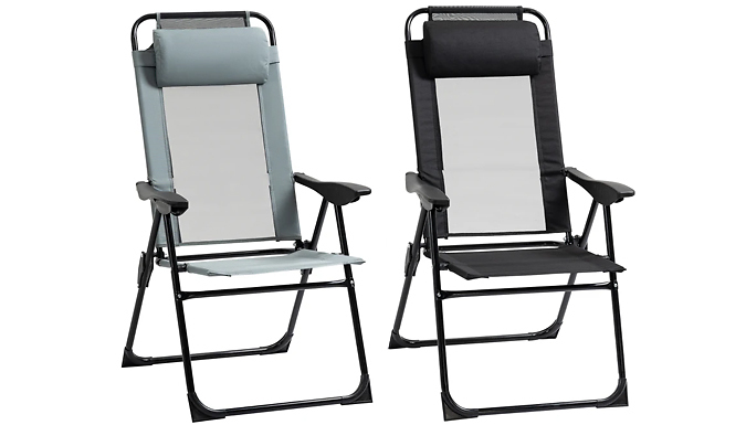 OutSunny Reclining Outside Chair 2 Piece Set – 2 Colours Deal Price £69.99
