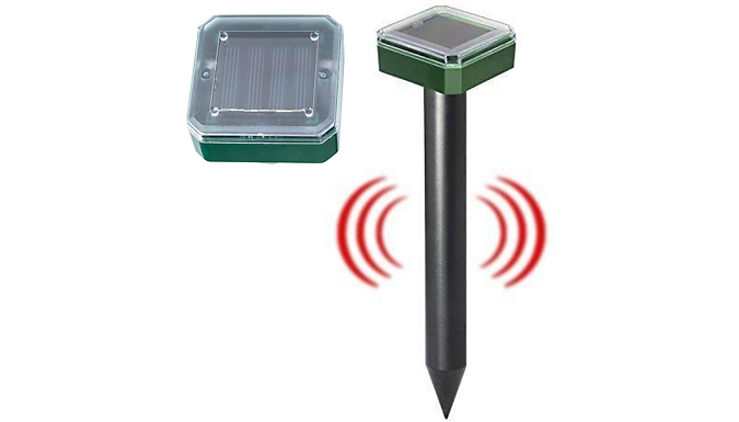 1 or 2 Solar-Powered Ultrasonic Pest Repellents!