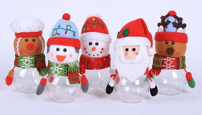 Christmas-Themed Canister Sweetie Jars - 5 Designs