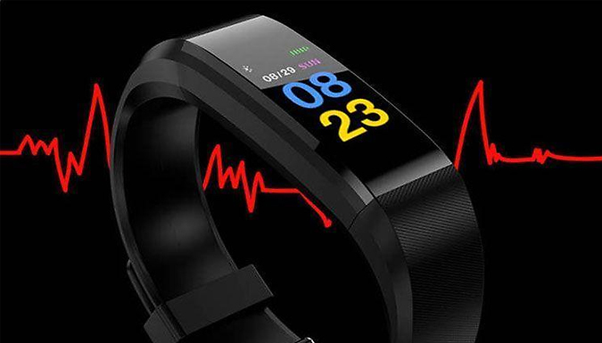 FitWrist Tracker with Pedometer & Heart Rate Monitor - 5 Colours