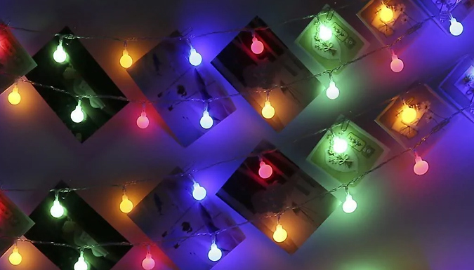 Battery Powered LED Christmas String Lights - 2 Colours