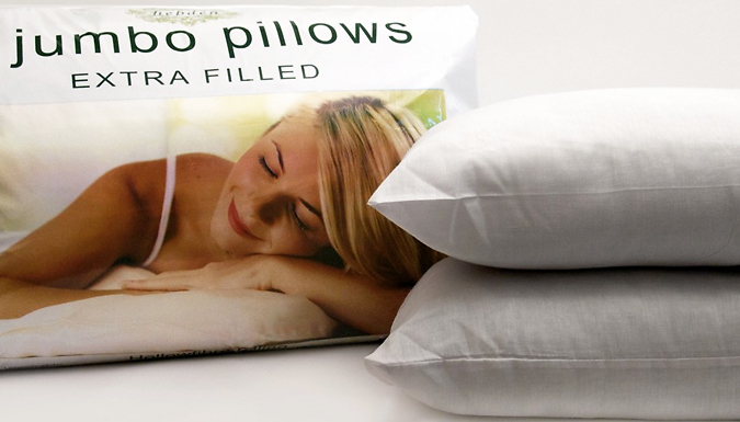 1, 2 or 4-Pack of Extra-Filled Jumbo Pillows
