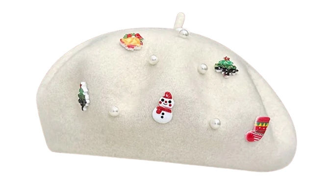 Children's Christmas Woollen Beret - 4 Colours