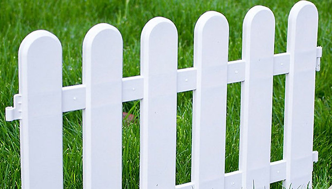 3 or 6-Pack of White Picket Fence Borders