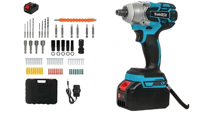 Traderight 21V Cordless 3-in-1 Brushless Impact Wrench & Drill Set