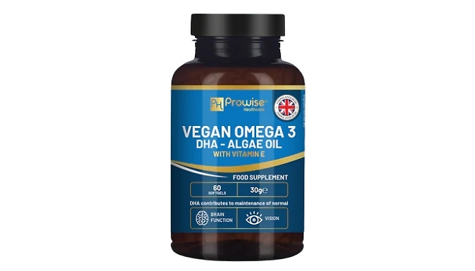 Brain Boosting & Heart Health Algae Omega-3 Soft Gels