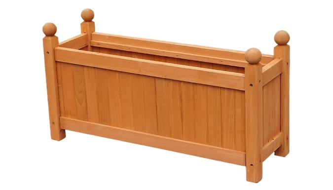 Wooden Rectangular Garden Planter - 2 Colours