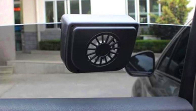 Solar-Powered Car Air Filter Fan