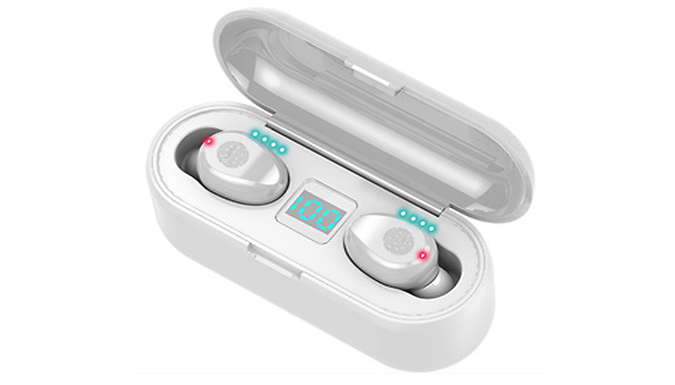 Smart Touch Bluetooth 5.0 Earbuds with Charging Case - 2 Colours