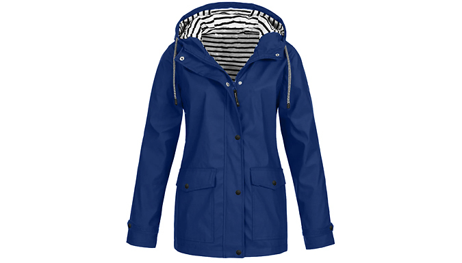 Women's Light Hooded Raincoat - 7 Sizes & 7 Colours at Go Groopie IE