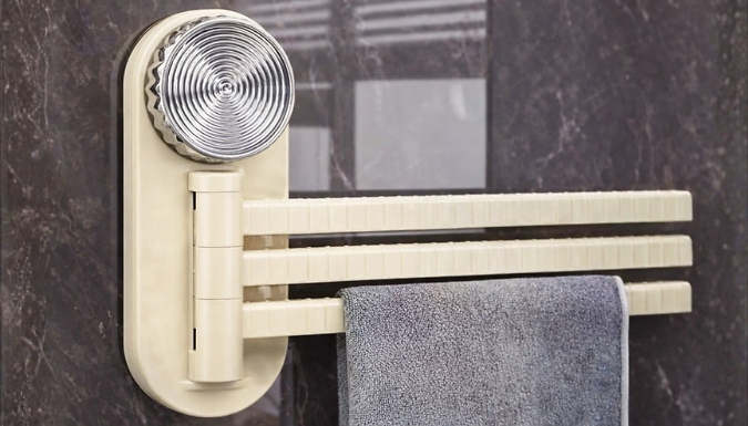 3-Layer Suction Cup Towel Rack!