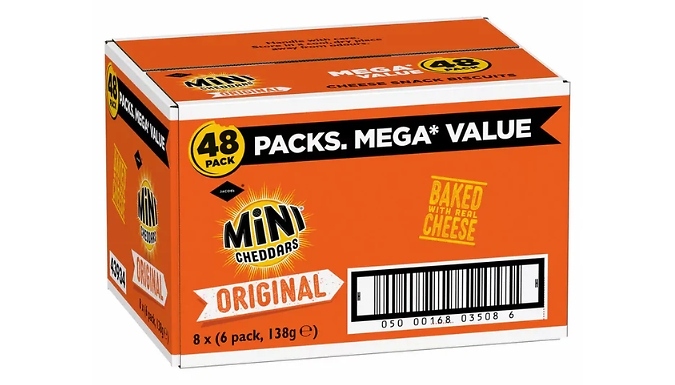 48-Pack Jacobs Mini Cheddars Original 23g