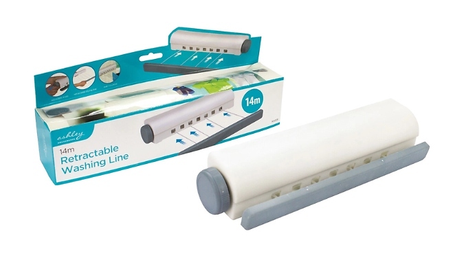 4 Line Retractable Washing Line! - 14m