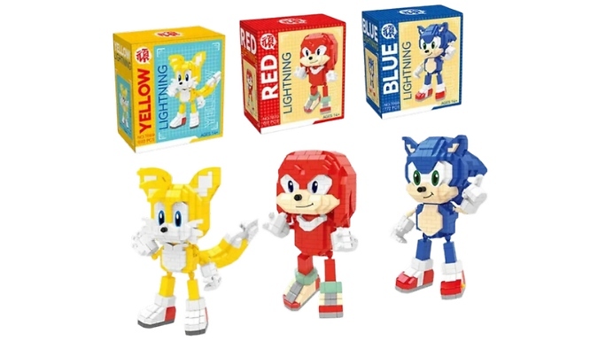 1 or 3 Hedgehog Building Block Figures - 3 Colours