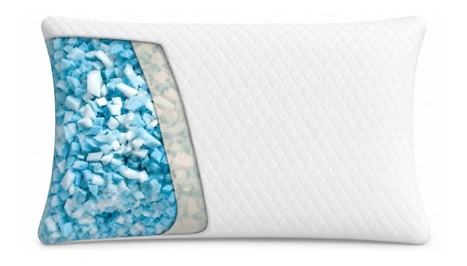 2 or 4 Cooling Gel Shredded Memory Foam Pillows