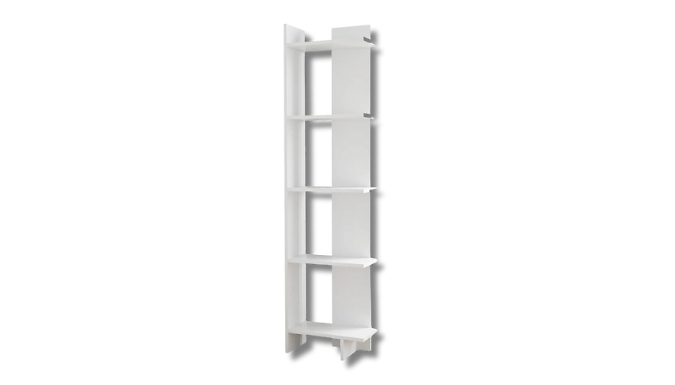 5-Tier Corner Bookshelf Unit