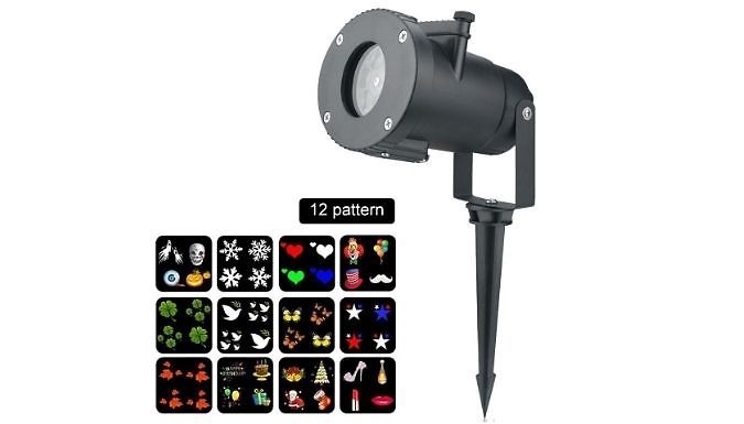 Festive Outdoor Laser Light Projector with 12 Slides